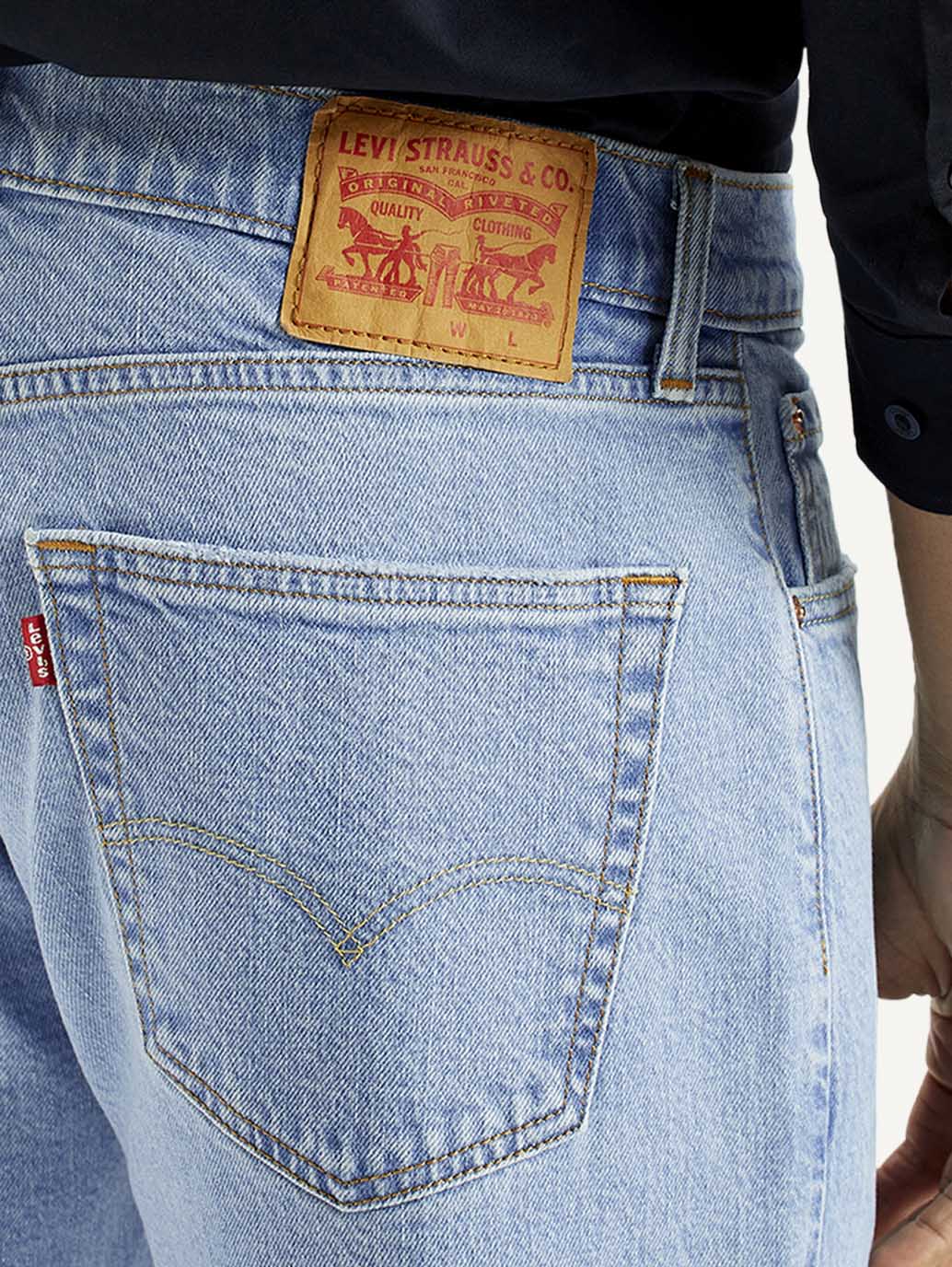 Men's 505 Light Indigo Straight Fit Mid Rise Jeans - Detail View