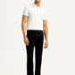 Men's 505 Black Straight Fit Mid Rise Jeans - Front View