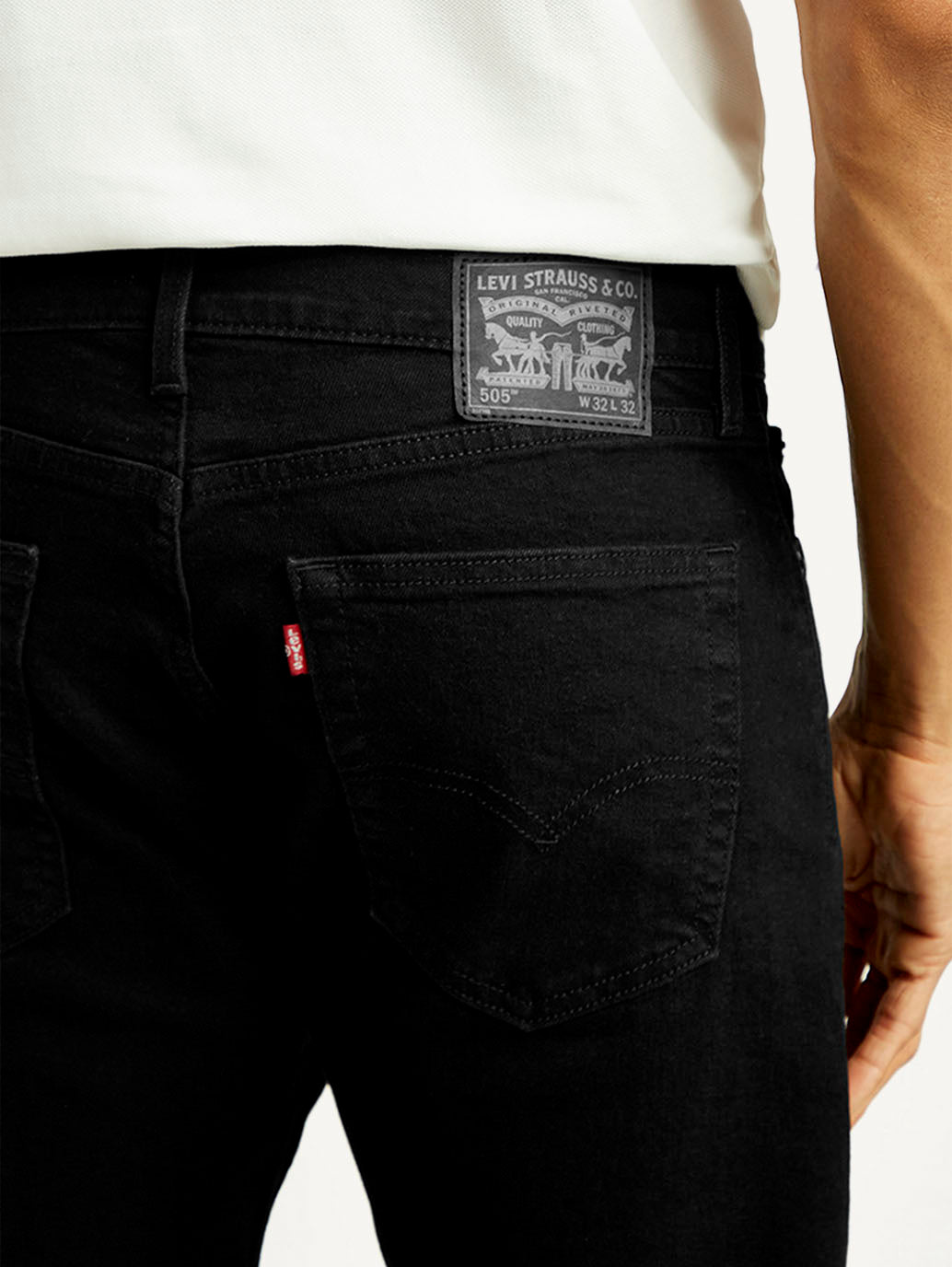 Men's 505 Black Straight Fit Mid Rise Jeans – Levis India Store