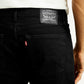 Men's 505 Black Straight Fit Mid Rise Jeans - Detail View