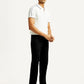Men's 505 Black Straight Fit Mid Rise Jeans - Side View