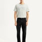 Men's 505 Black Straight Fit Mid Rise Jeans - Front View