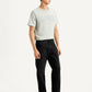 Men's 505 Black Straight Fit Mid Rise Jeans - Side View