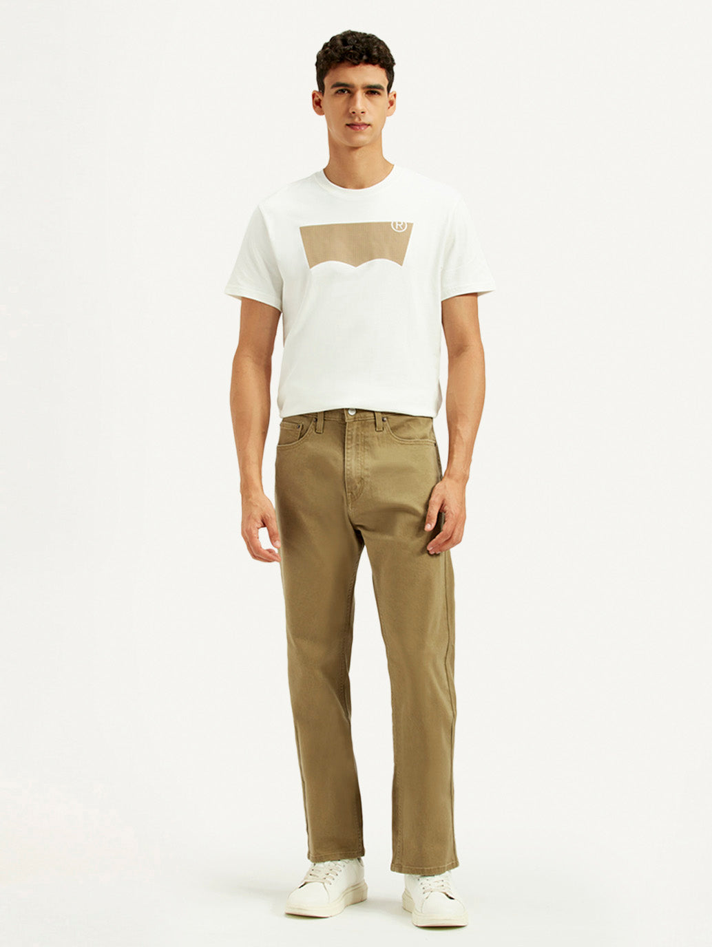 【KIXI】★(UNISEX) Side Track Wrinkle Denim Pants KIXI】☆(UNISEX) Side Track Wrinkle Denim Pants Khaki Denim