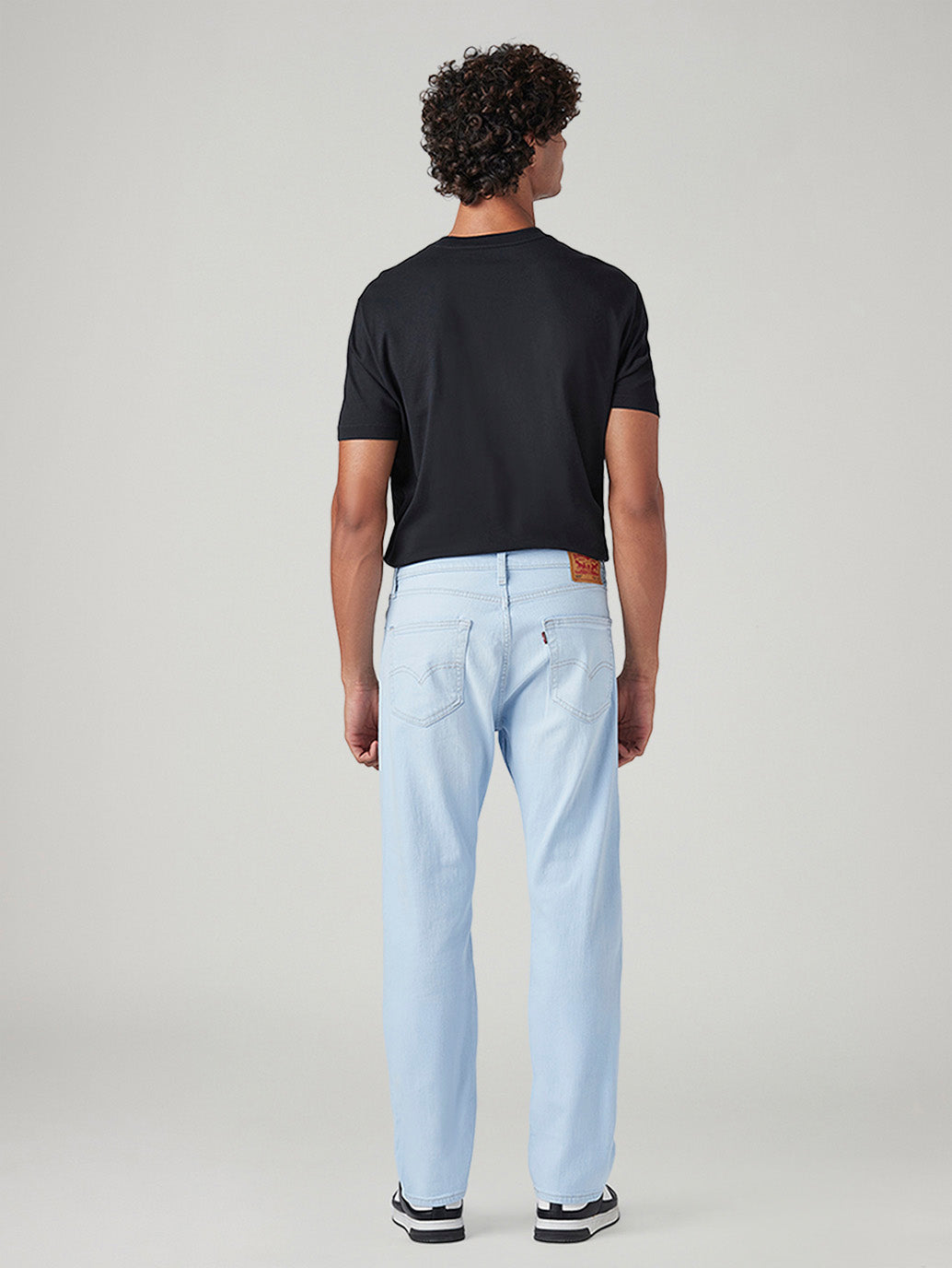 Men's 505 Light Blue Straight Fit Mid Rise Jeans - Back View