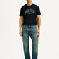 Men's Tinted 505 Blue Straight Fit Mid Rise Jeans - Front View