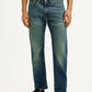 Men's Tinted 505 Blue Straight Fit Mid Rise Jeans - Front View