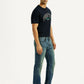 Men's Tinted 505 Blue Straight Fit Mid Rise Jeans - Side View