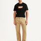 Men's 505 Beige Straight Fit Mid Rise Overdyed Jeans - Front View
