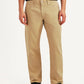 Men's 505 Beige Straight Fit Mid Rise Overdyed Jeans - Front View
