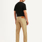 Men's 505 Beige Straight Fit Mid Rise Overdyed Jeans - Back View