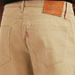 Men's 505 Beige Straight Fit Mid Rise Overdyed Jeans - Detail View