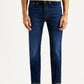 Men's 505 Navy Straight Fit Mid Rise Jeans - Front View