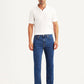 Men's 505 Blue Straight Fit Mid Rise Jeans - Front View