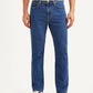 Men's 505 Blue Straight Fit Mid Rise Jeans - Front View