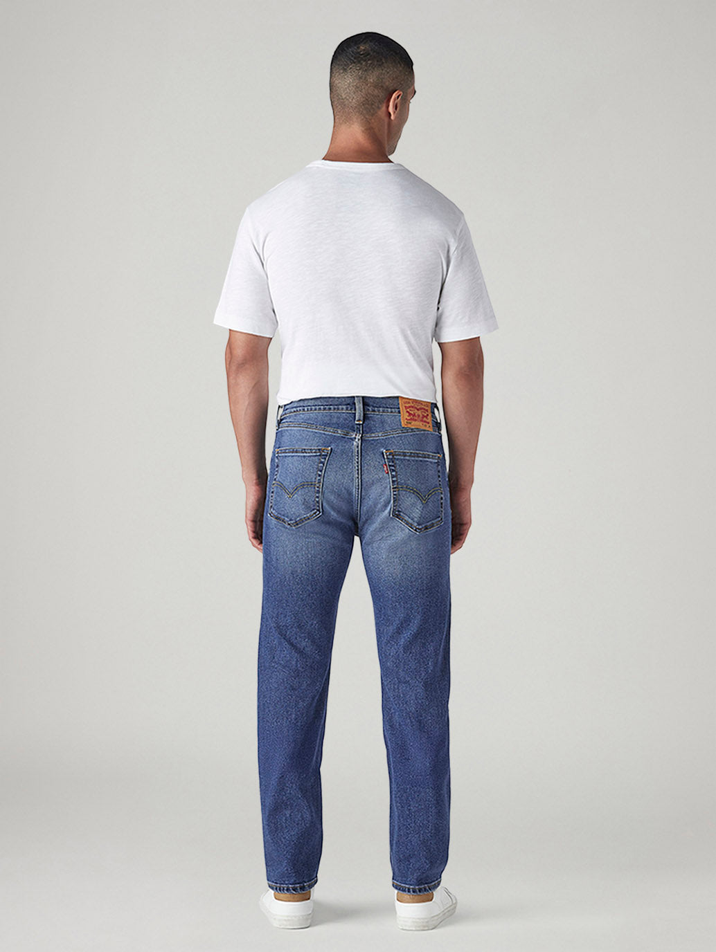 Men's 505 Blue Straight Fit Mid Rise Jeans - 0483d5a2-8329-4707-9fbd-3a5eedc76a97 View