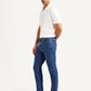 Men's 505 Blue Straight Fit Mid Rise Jeans - Side View