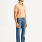 Men's 505 Blue Straight Fit Mid Rise Selvedge Jeans - Side View