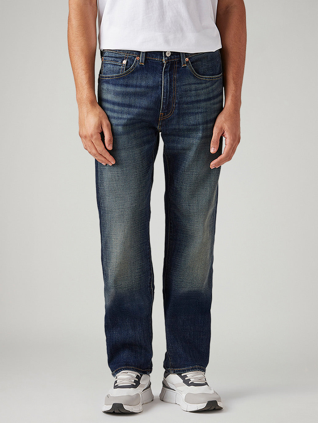 Men's 505 Dark Blue Straight Fit Mid Rise Selvedge Jeans – Levis