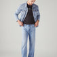 Men's 505 Light Blue Straight Fit Mid Rise Selvedge Jeans - Styleshot View