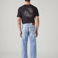 Men's 505 Light Blue Straight Fit Mid Rise Selvedge Jeans - Back View