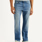 Men's 505 Blue Straight Fit Mid Rise Jeans - Front View