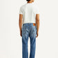 Men's 505 Blue Straight Fit Mid Rise Jeans - Back View