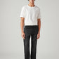 Men's 505 Black Straight Fit Mid Rise Jeans - Front View