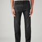 Men's 505 Black Straight Fit Mid Rise Jeans - Front View