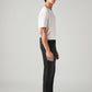 Men's 505 Black Straight Fit Mid Rise Jeans - Side View