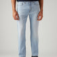 Men's 505 Light Blue Straight Fit Mid Rise Jeans - Front View