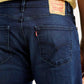 Men's 505 Dark Blue Straight Fit Mid Rise Jeans - Detail View