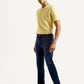 Men's 505 Dark Blue Straight Fit Mid Rise Jeans - Side View
