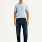 Men's 505 Dark Blue Straight Fit Mid Rise Jeans - Front View