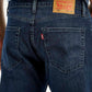 Men's 505 Dark Blue Straight Fit Mid Rise Jeans - Detail View