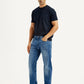 Men's 505 Blue Straight Fit Mid Rise Jeans - Styleshot View