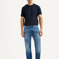 Men's 505 Blue Straight Fit Mid Rise Jeans - Front View