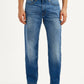 Men's 505 Blue Straight Fit Mid Rise Jeans - Front View