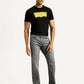 Men's 505 Light Grey Straight Fit Mid Rise Jeans - Side View