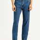 Men's 505 Blue Straight Fit Mid Rise Jeans - Front View