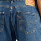 Men's 505 Blue Straight Fit Mid Rise Jeans - Detail View
