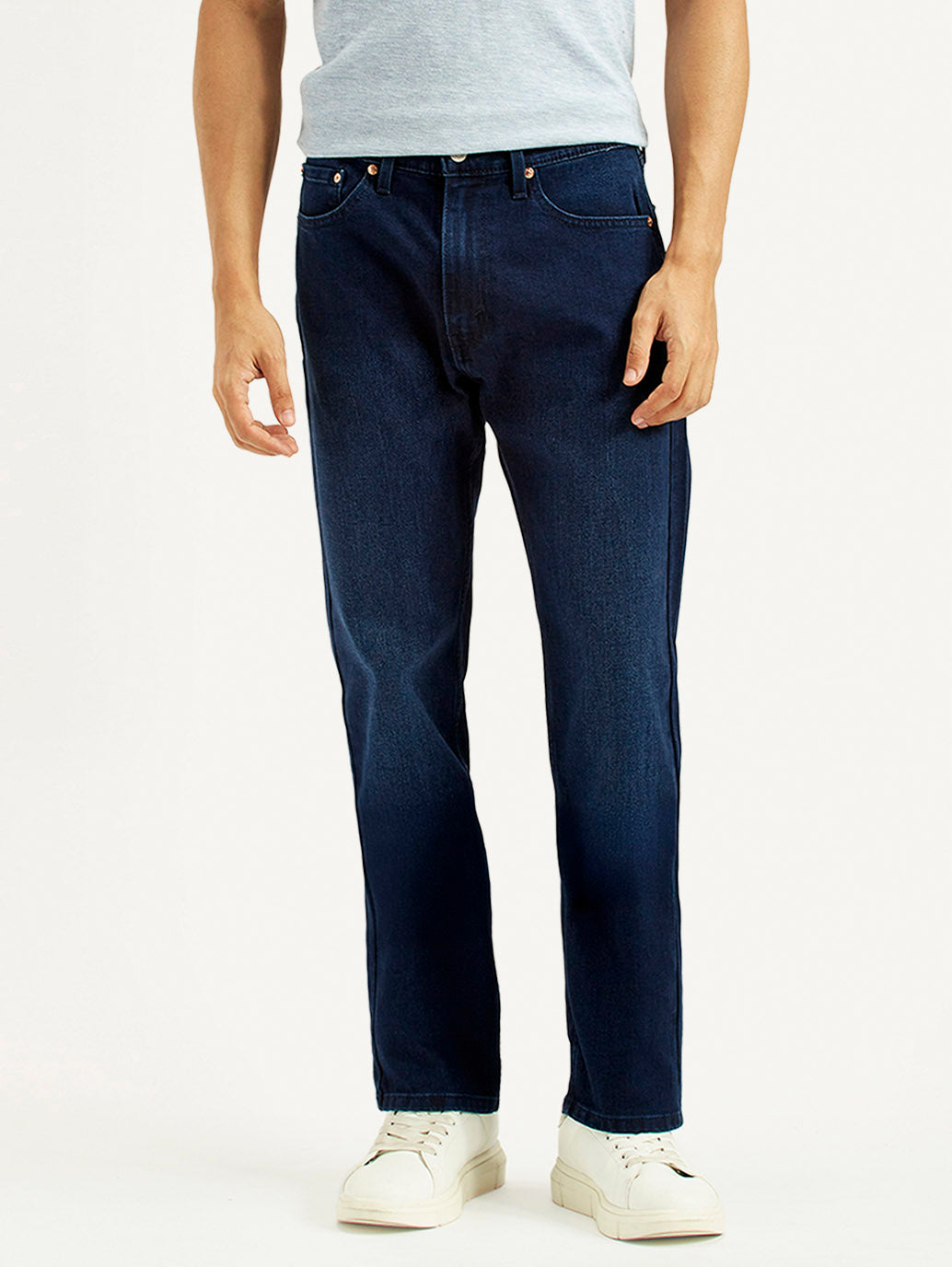 Men's 505 Indigo Straight Fit Mid Rise Jeans - Front View