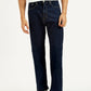 Men's 505 Navy Blue Straight Fit Mid Rise Jeans - Front View