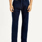 Men's 505 Navy Blue Straight Fit Mid Rise Jeans - Front View