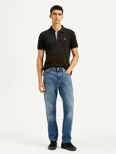 levi's Men's 505 Blue Straight Fit Mid Rise Jeans-picture-30