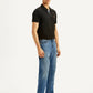 Men's 505 Blue Straight Fit Mid Rise Jeans - Side View