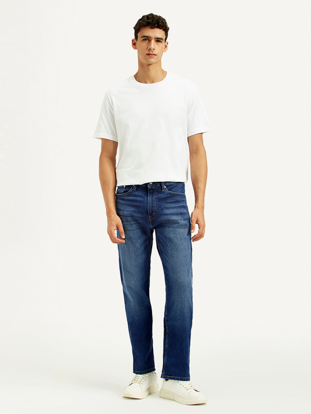 Men's 505 Indigo Straight Fit Mid Rise Jeans - Front View