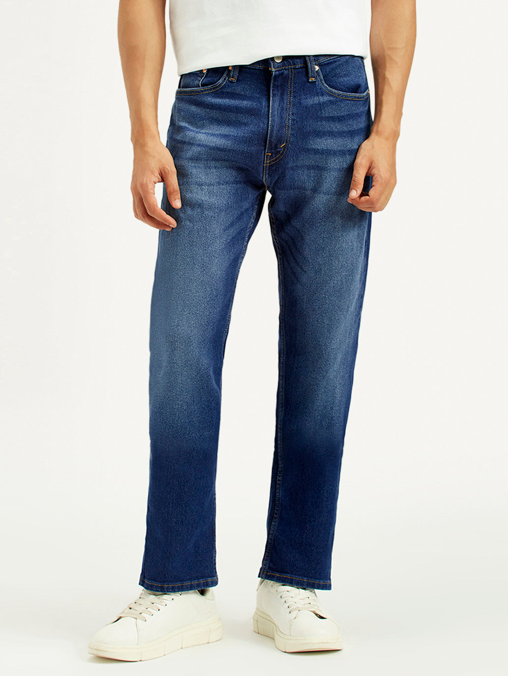 Men's 505 Indigo Straight Fit Mid Rise Jeans - Front View
