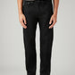 Men's 505 Black Straight Fit Mid Rise Selvedge Jeans - Front View