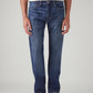 Men's 505 Blue Straight Fit Mid Rise Jeans - Front View